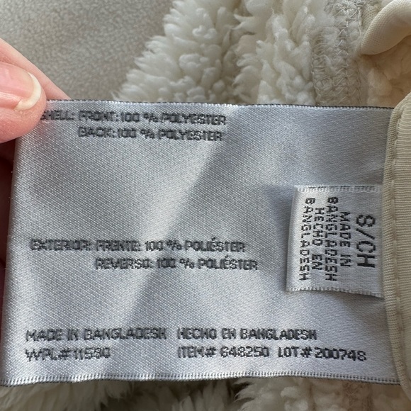 Weatherproof Reversible Plush Fleece Jacket Cream Full Zip Size Small - Picture 13 of 13